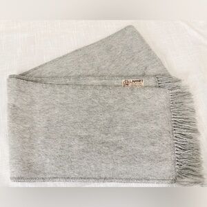 LANART collection Gray Fringed Hand Crafted Pure 100% ALPACA‎ Scarf
